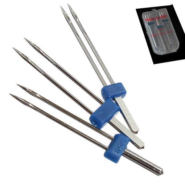 Twin Needle Stretch - Zestaw igieł dwuigłowych 2/3/4 mm do