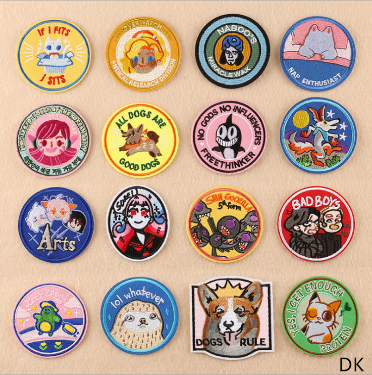 Sewing Id - New Arrival 10-częściowa okrągła haftowana naszywka