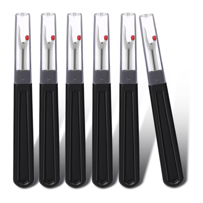 Seam Ripper Tool - Zestaw 6 szt. rozpruwaczy szwów, czarne