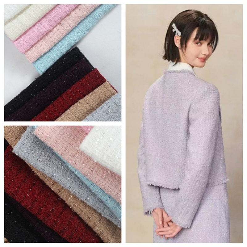 Sewing Tweed Fabric - Tkanina Chenille Tweed Tkana na Metry