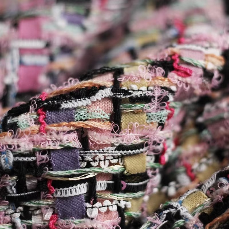 Czerwono-różowa, kolorowa, gru – Sewing Tweed Fabric recenzja i cena