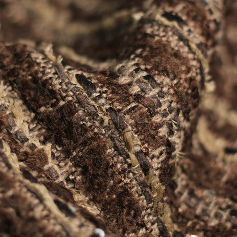 Kawa Kolor Paski Wzór Cekinów  – Sewing Tweed Fabric recenzja i cena