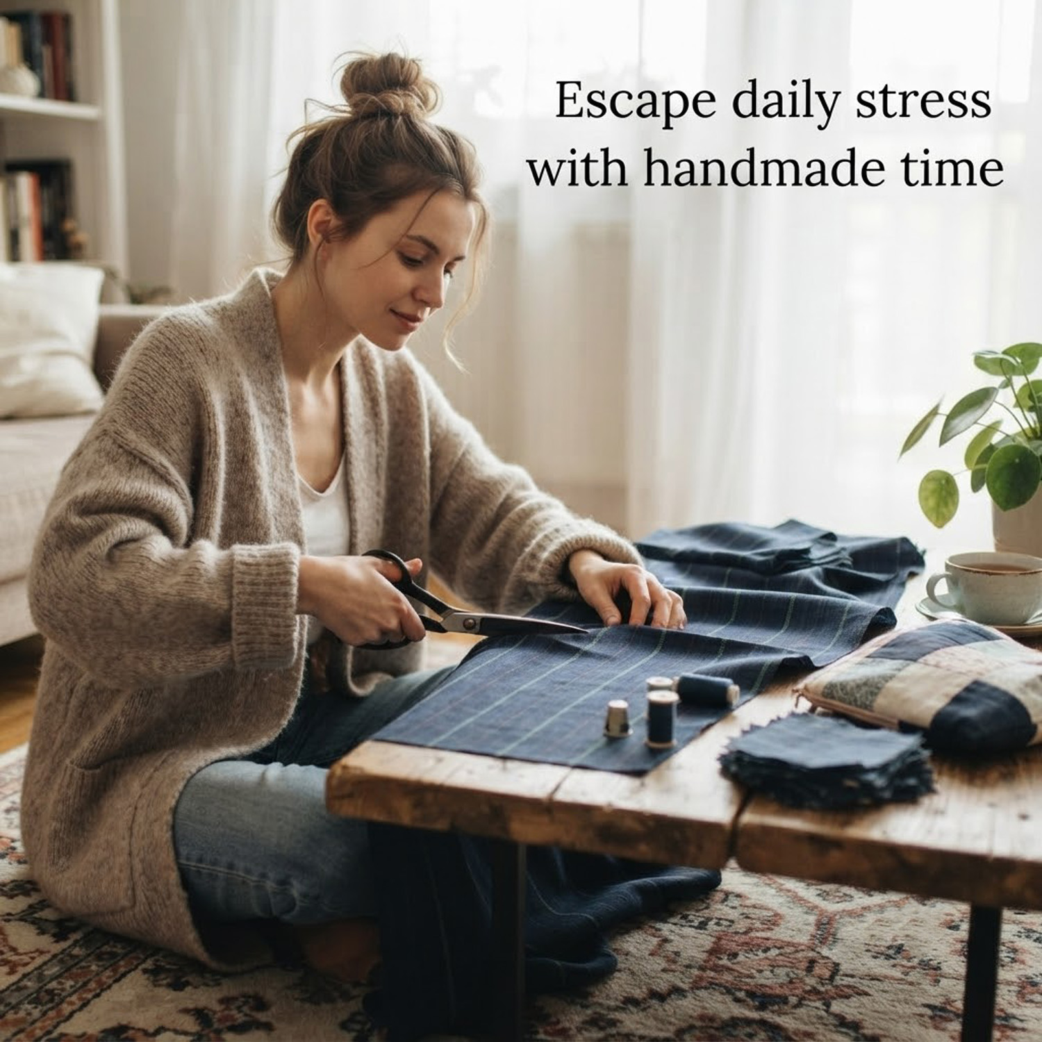 Tkanina lniano-bawełniana w st – Vintage Sewing Textile recenzja i cena