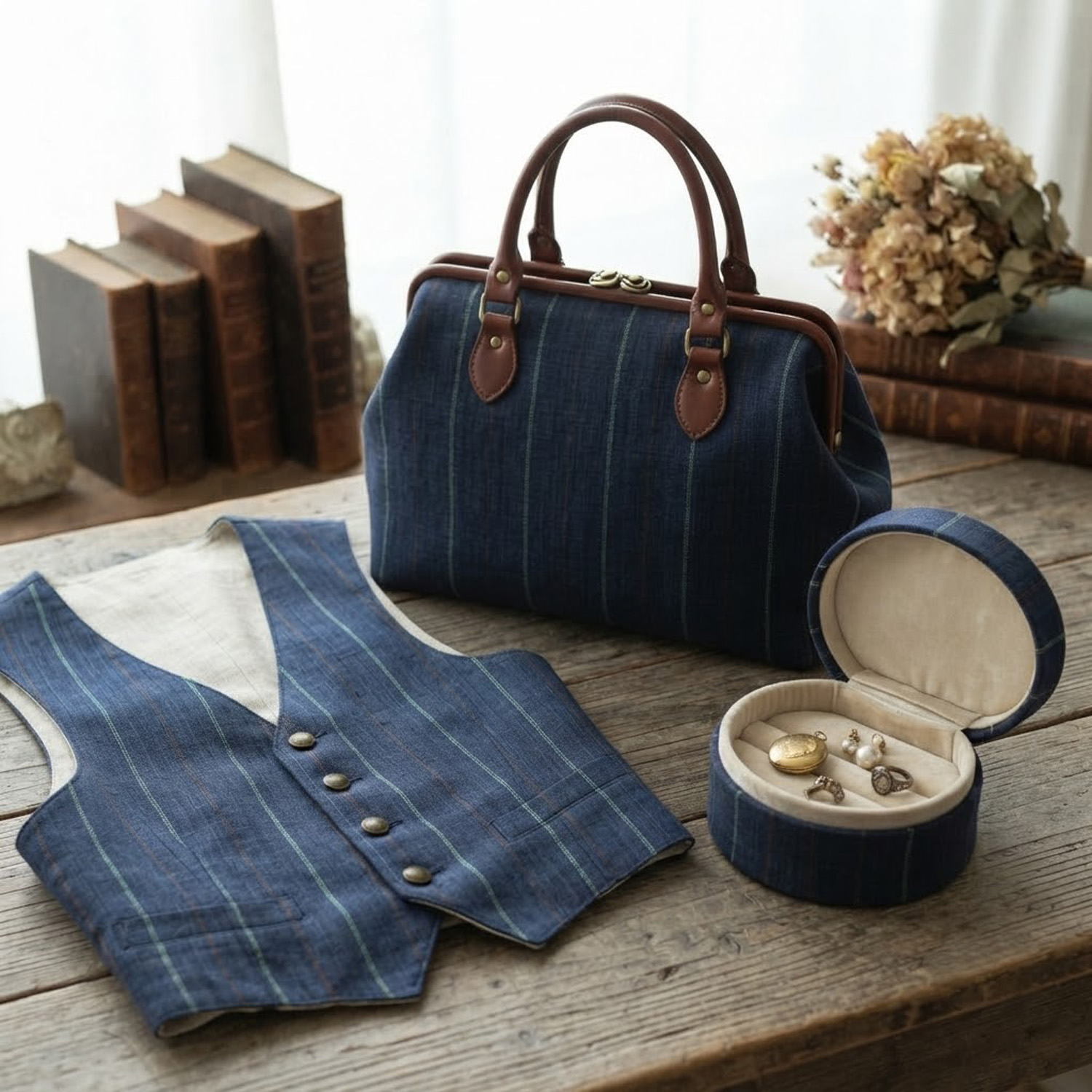Tkanina lniano-bawełniana w st – Vintage Sewing Textile recenzja i cena