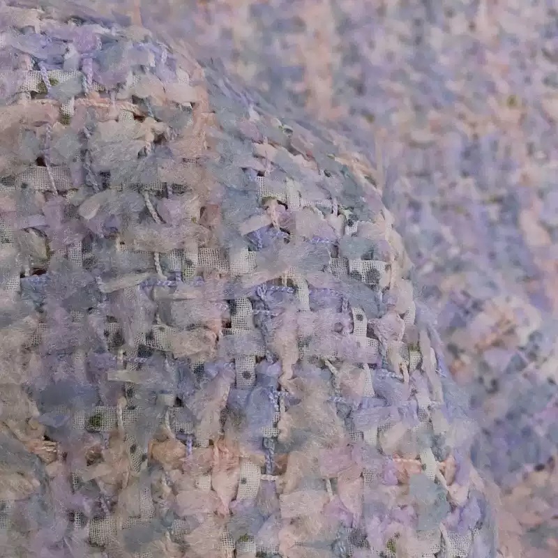 Jasnofioletowa siatka z wstążk – Sewing Tweed Fabric recenzja i cena